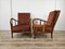 Poltrone vintage in legno e imbottitura, Italia, anni '50, set di 2, Immagine 4