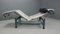 White Leather LC4 Chaise Longue by Le Corbusier for Cassina, 1960s 5