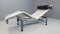 White Leather LC4 Chaise Longue by Le Corbusier for Cassina, 1960s 3