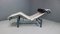 White Leather LC4 Chaise Longue by Le Corbusier for Cassina, 1960s 6