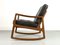 Teak & Leder Schaukelstuhl FD-110 von Ole Wanscher für France & Son., 1965 12