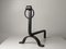 Modern Wrought Iron Andirons, France, 1950s, Set of 2 5