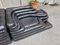 Canapé Modulable DS 1025 en Cuir Noir par Ubald Klug, 2000s, Set de 2 3