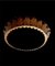 Spanish Crown Sunburst Fixture in Gilt Metal and Frost Glass, 1950 3