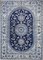Middle Eastern Hand-Knotted Nain Kashmiri Rug with Lachak-Toranj Medallion in Silk 1