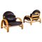 Set of Sculptural Lounge Chairs attributed to Adalberto Dal Lago, Italy, 1974 1