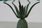 Französischer Hollywood Regency Ananas Beistelltisch aus Messing & Glas von Maison Jansen, 1970er 5