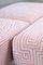 Ottoman in Pink Dedar Upholstery, 1950s, Set of 3, Image 13