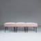 Ottoman in Pink Dedar Upholstery, 1950s, Set of 3, Image 1