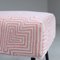 Ottoman in Pink Dedar Upholstery, 1950s, Set of 3, Image 2