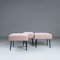 Ottoman in Pink Dedar Upholstery, 1950s, Set of 3, Image 5