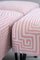 Ottoman in Pink Dedar Upholstery, 1950s, Set of 3, Image 12