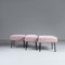 Ottoman in Pink Dedar Upholstery, 1950s, Set of 3, Image 9