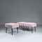 Ottoman in Pink Dedar Upholstery, 1950s, Set of 3, Image 4