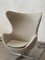 Egg Swivel Lounge Chair in Beige Fabric and Metal by Arne Jacobsen for Fritz Hansen 2