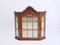 Wooden Wall Cabinet with Glass Door and White Shelves 1