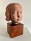 Albert André Aebly, Portrait of a Young Girl, 1940s, Ceramic on Wood Base 4