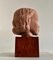 Albert André Aebly, Portrait of a Young Girl, 1940s, Ceramic on Wood Base 9