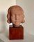 Albert André Aebly, Portrait of a Young Girl, 1940s, Ceramic on Wood Base 1