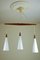 Lustre Trompette à 3 Lumières par Fog & Mørup pour Holmegaard, Denmark 1960s 2