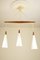 Lustre Trompette à 3 Lumières par Fog & Mørup pour Holmegaard, Denmark 1960s 1