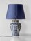 Boch Frères Delft Blue Ceramic Table Lamps, New Navy Shades, Set of 2, Image 3