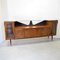 Wooden Sideboard with Brass Tips & Colored Glass and Crystal Top by Consorzio Esposizione Mobili Cantù, 1960s, Image 5