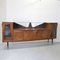 Sideboard aus Holz mit Messingspitzen & farbigem Glas & Tischplatte aus Kristallglas von Consorzio Esposizione Mobili Cantù, 1960er 16