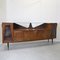 Sideboard aus Holz mit Messingspitzen & farbigem Glas & Tischplatte aus Kristallglas von Consorzio Esposizione Mobili Cantù, 1960er 18