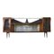 Sideboard aus Holz mit Messingspitzen & farbigem Glas & Tischplatte aus Kristallglas von Consorzio Esposizione Mobili Cantù, 1960er 7