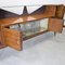 Wooden Sideboard with Brass Tips & Colored Glass and Crystal Top by Consorzio Esposizione Mobili Cantù, 1960s, Image 4