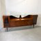 Wooden Sideboard with Brass Tips & Colored Glass and Crystal Top by Consorzio Esposizione Mobili Cantù, 1960s, Image 2