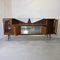 Wooden Sideboard with Brass Tips & Colored Glass and Crystal Top by Consorzio Esposizione Mobili Cantù, 1960s, Image 14