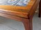 Danish Rosewood and Blue Mosaic Ceramic Tile Coffee Table, 1960s 2