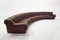Großes DS600 Snake Sofa aus Burgunderbraunem Leder von Ueli Berger für de Sede, Schweiz, 1980er, 22 . Set 1
