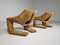 Set of Vintage Zen Lounge Chairs in Camel Teddy Fabric by Kwok Hoi Chan for Steiner, 1970s 4