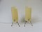 Brass Tripod Night Lights with Beige Acrylic Glass Shade, 1950s, Set of 2 2