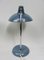 Taubenblaue Tischlampen aus Chrom von Kaiser Leuchten, 1950er, 2er Set 5
