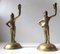 19th Century Bronze Candlestick Holders of Tudor Knights in Armor, Set of 2 2