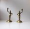 19th Century Bronze Candlestick Holders of Tudor Knights in Armor, Set of 2 1
