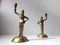 19th Century Bronze Candlestick Holders of Tudor Knights in Armor, Set of 2, Image 4