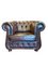 Vintage Chesterfield Brown Leather Sofa and Armchair Set, Set of 3 10