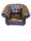 Vintage Chesterfield Brown Leather Sofa and Armchair Set, Set of 3 9