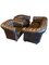 Vintage Chesterfield Brown Leather Sofa and Armchair Set, Set of 3 1
