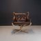 Sillón Falcon de cuero marrón de Sigurd Ressell para Vatne Møbler, Imagen 1