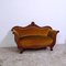Louis Philippe Bootsförmiges Sofa aus Nussholz & Samt, 19. Jh. 8