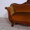 Louis Philippe Bootsförmiges Sofa aus Nussholz & Samt, 19. Jh. 15
