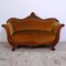 Louis Philippe Bootsförmiges Sofa aus Nussholz & Samt, 19. Jh. 1