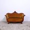 Louis Philippe Bootsförmiges Sofa aus Nussholz & Samt, 19. Jh. 2