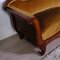 Louis Philippe Bootsförmiges Sofa aus Nussholz & Samt, 19. Jh. 6
